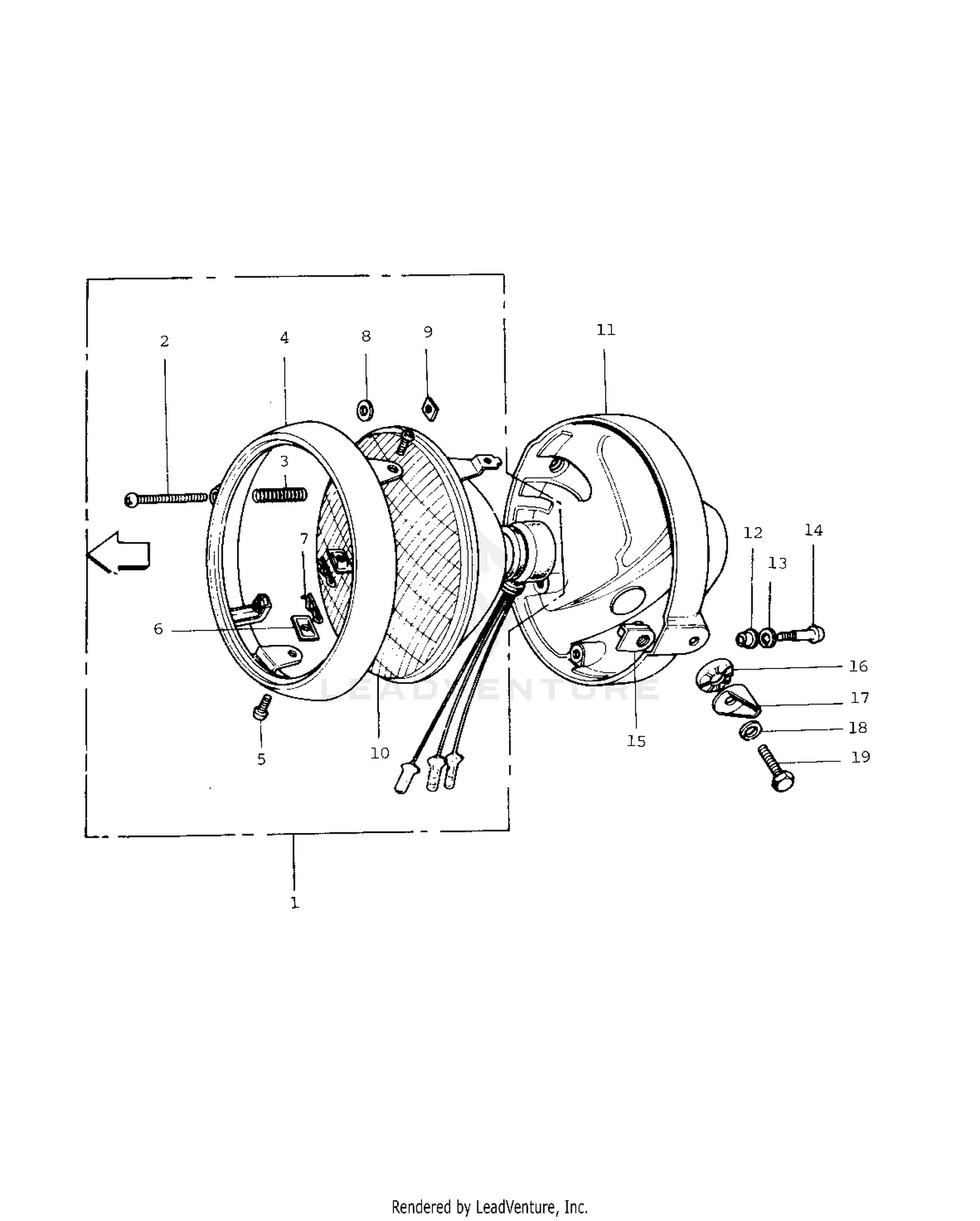 HEADLIGHT ('74-'75 F7-C/F6-D)