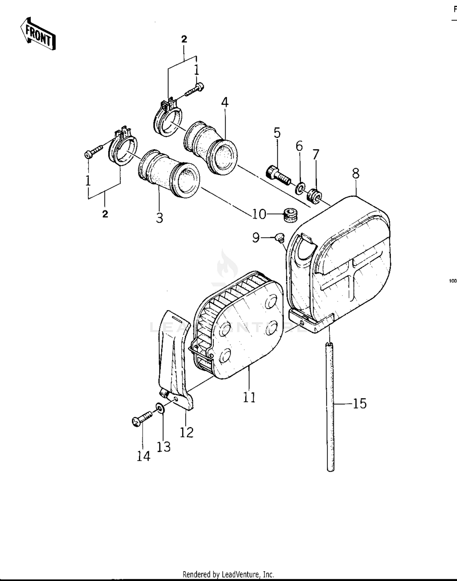 AIR CLEANER ('74 -'75 KZ400/KZ400D)