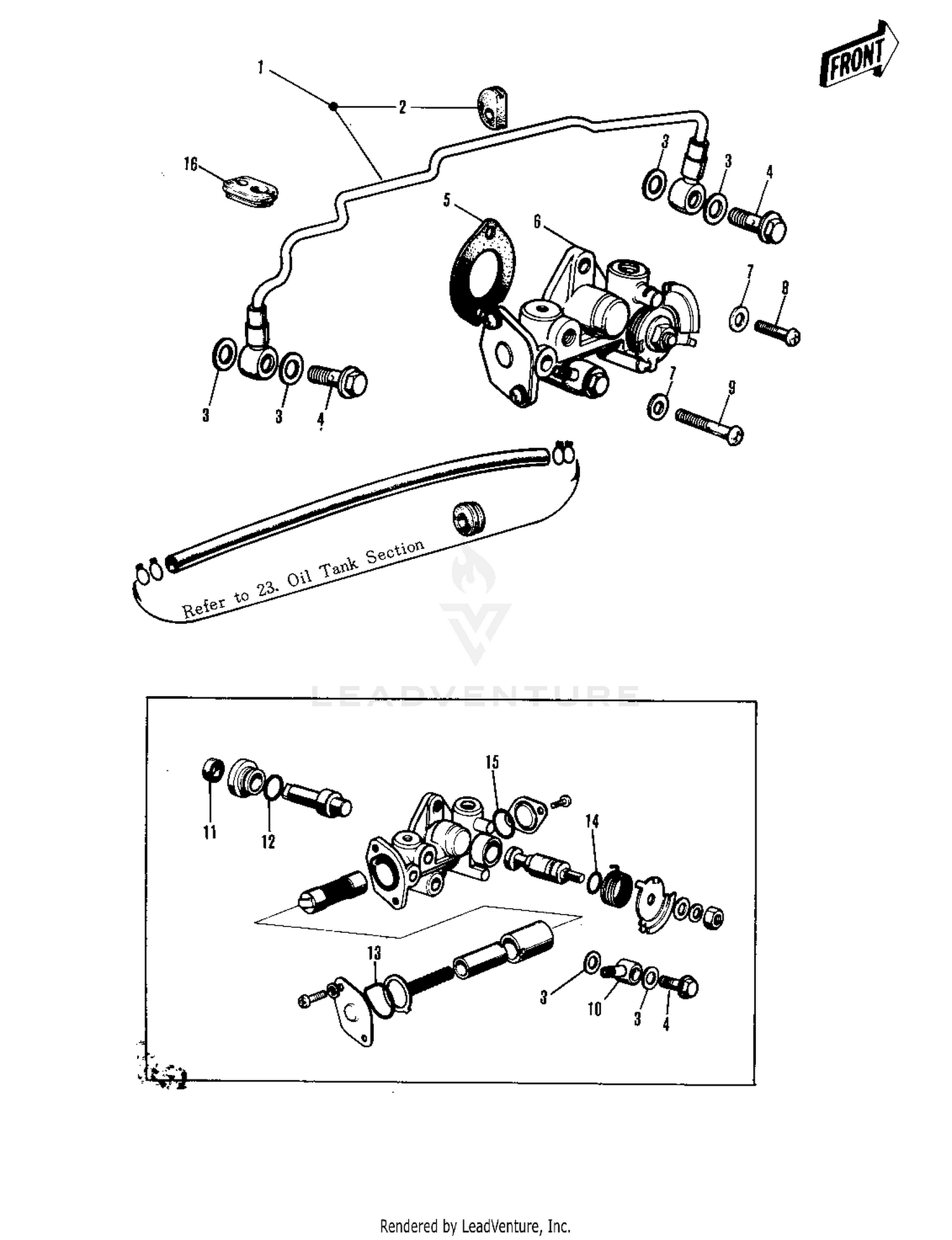 OIL PUMP ('71-'73 F7/F7-A/F7-B)