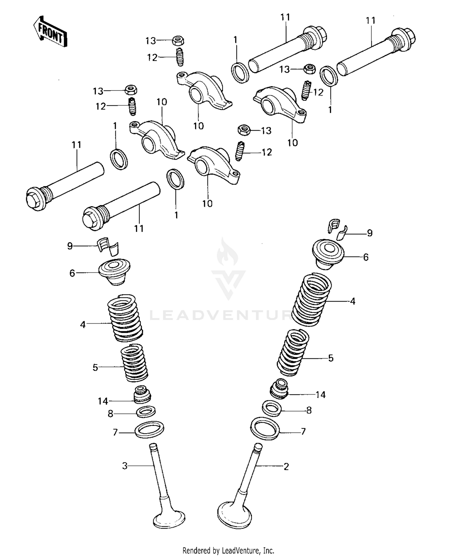 ROCKER ARMS/VALVES ('80 D1)