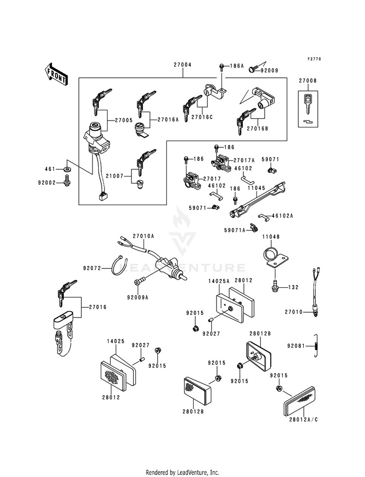 Ignition Switch/Locks/Reflectors Schematic