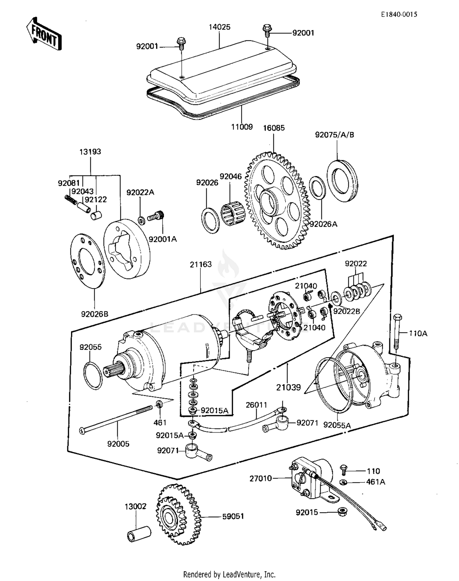 STARTER MOTOR/STARTER CLUTCH (KZ1000-K2)