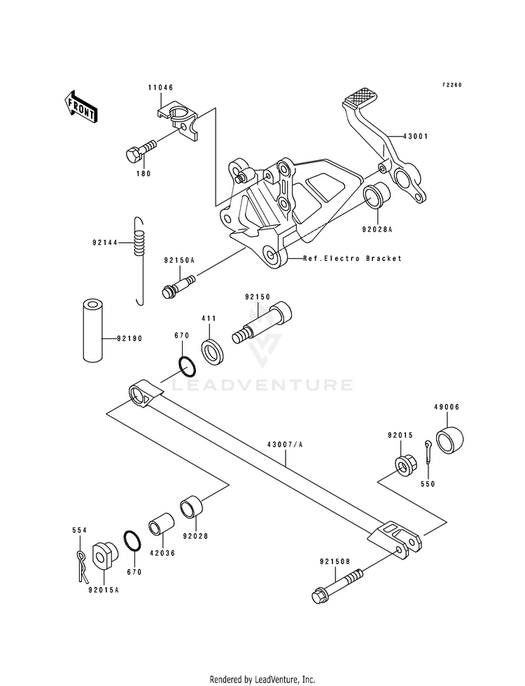 Brake Pedal/Torque Link Schematic
