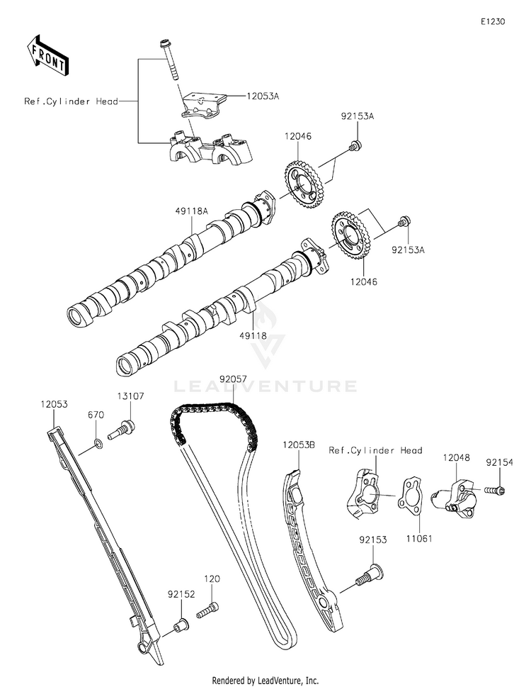Camshaft(S)/Tensioner Schematic
