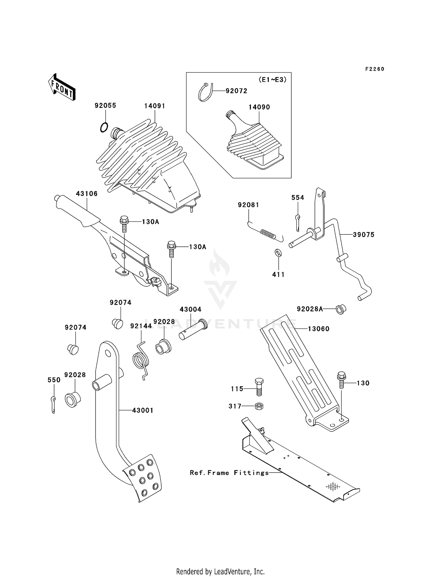 BRAKE PEDAL/THROTTLE LEVER