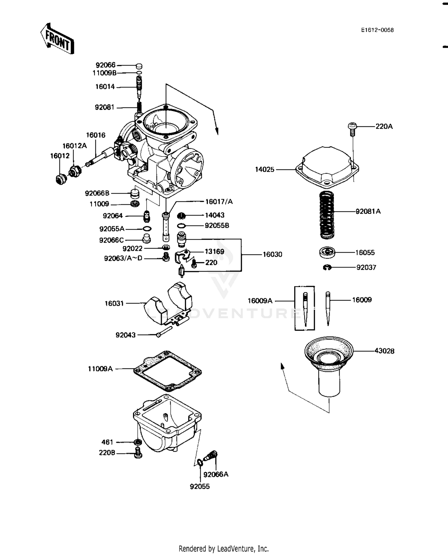 CARBURETOR PARTS (KZ1100-A1/A2)