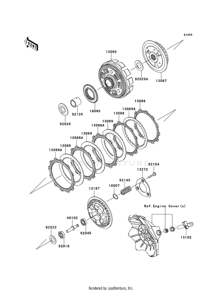 Clutch EX300BEF Ninja 300 ABS (2014) Schematic