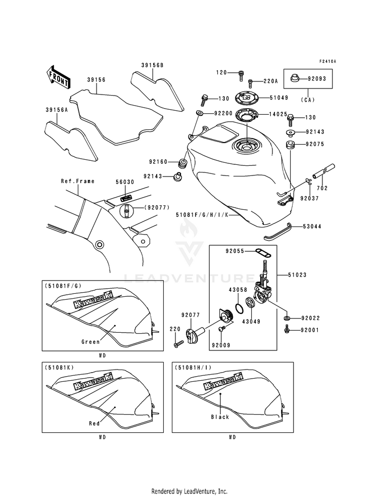 Fuel Tank (Zx600-G2) Schematic