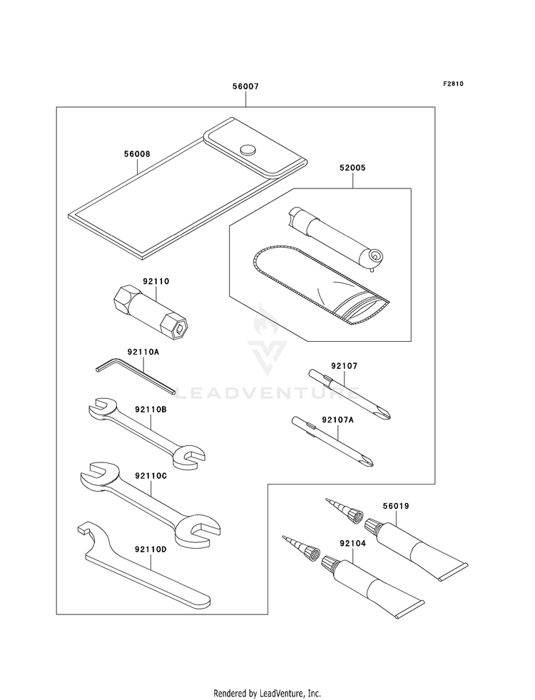 Owner's Tools KVF360CAF Prairie 360 4X4 Realtree APG HD (2010) Schematic