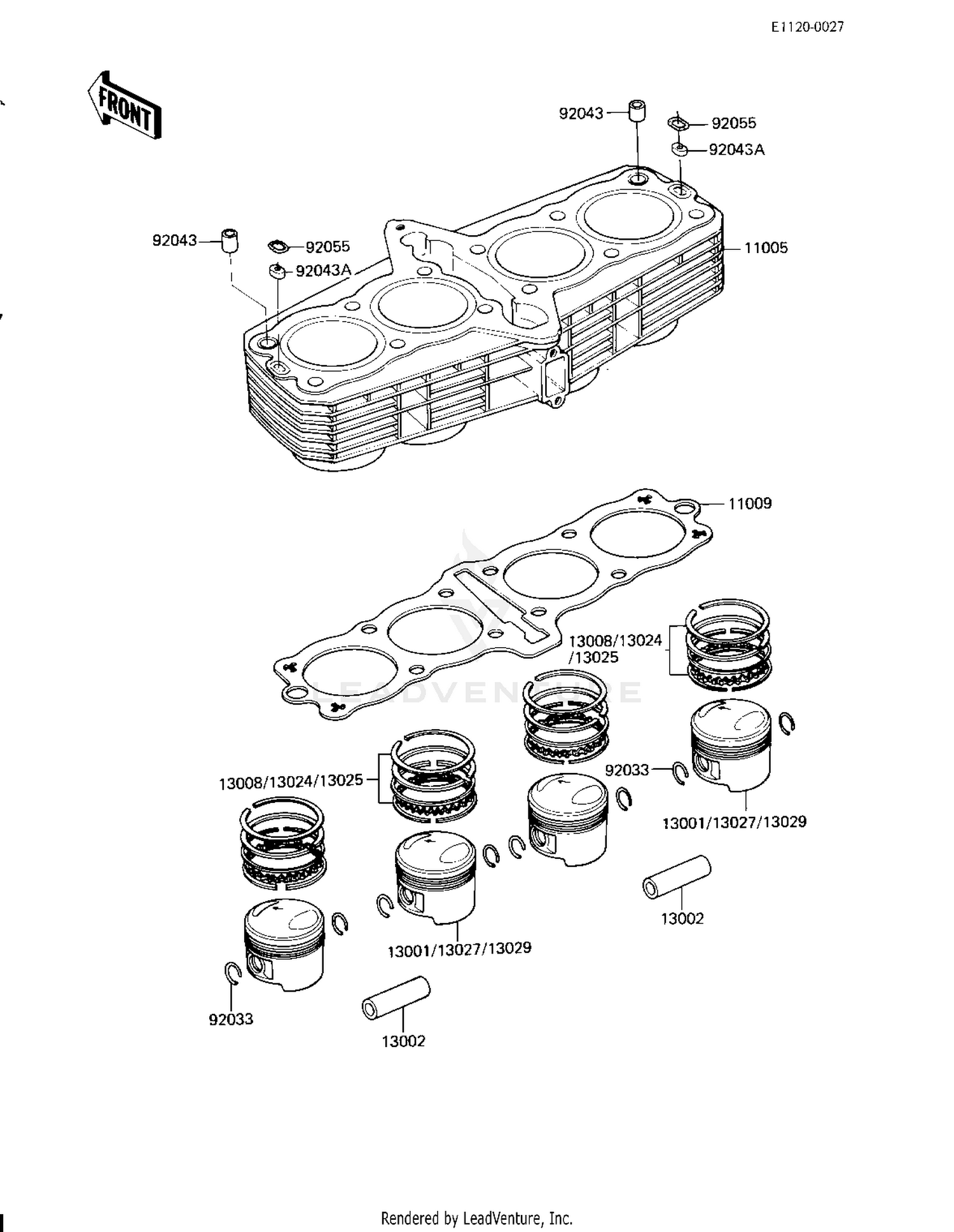 CYLINDER/PISTONS ('83 H3)