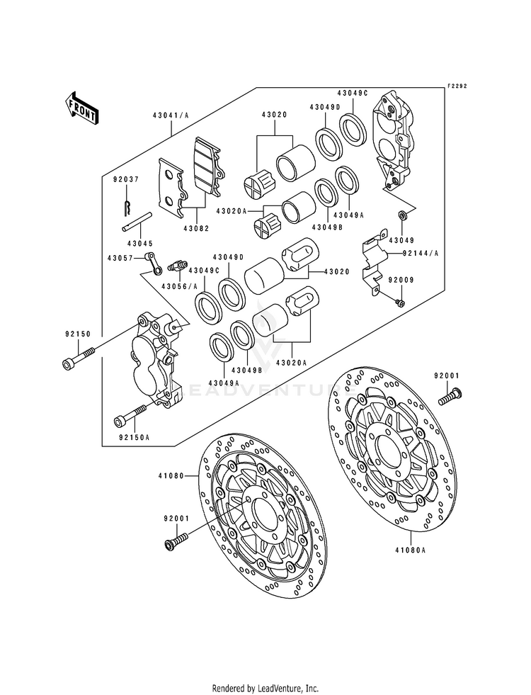 Front Caliper Schematic