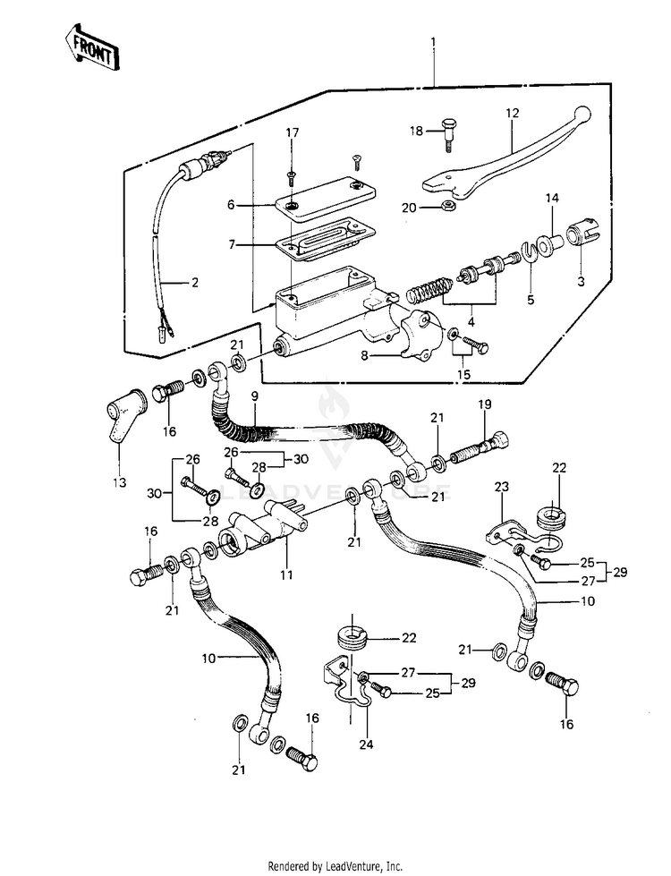 Front Master Cylinder Schematic