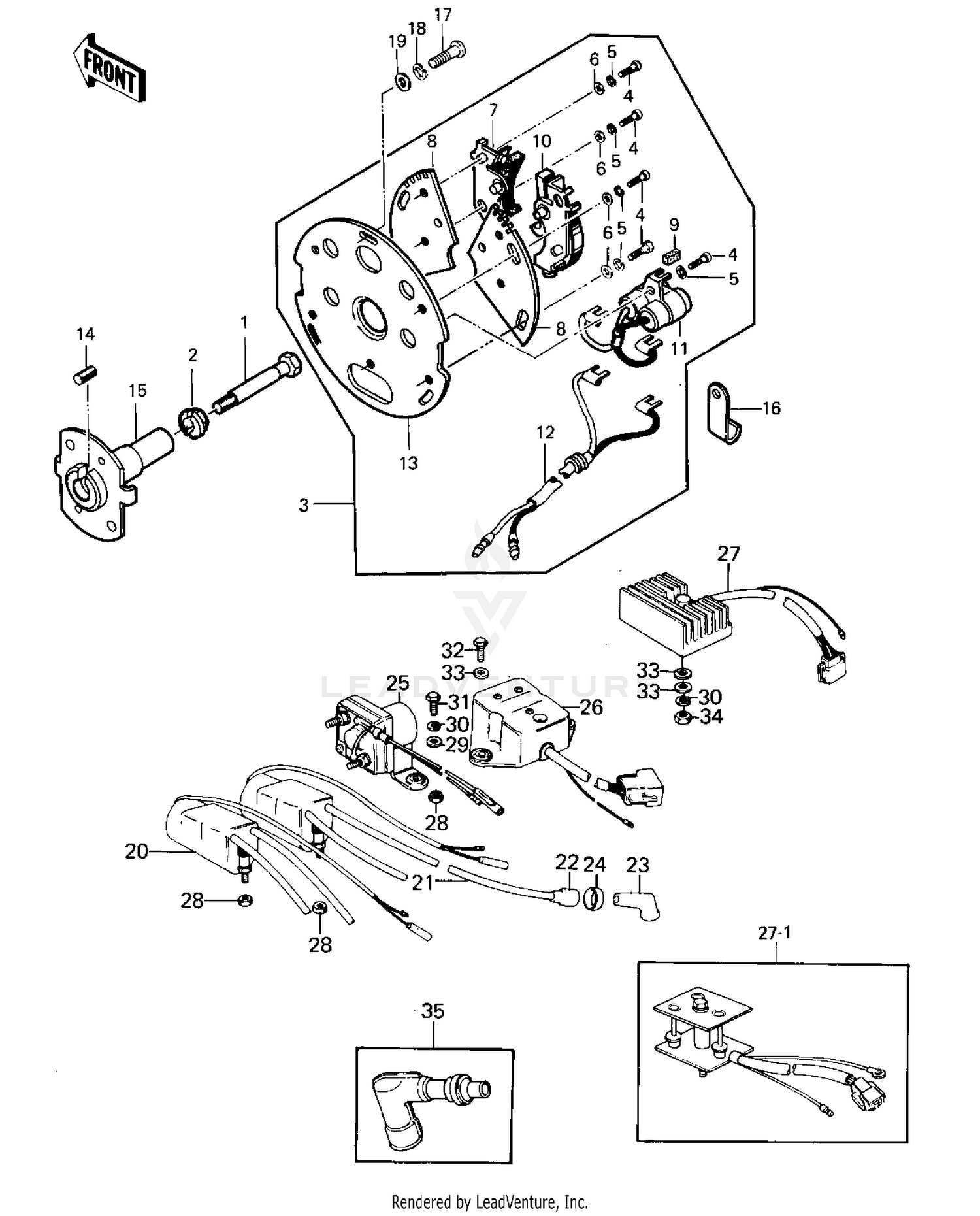 IGNITION/REGULATOR/RECTIFIER ('77-'78 A1