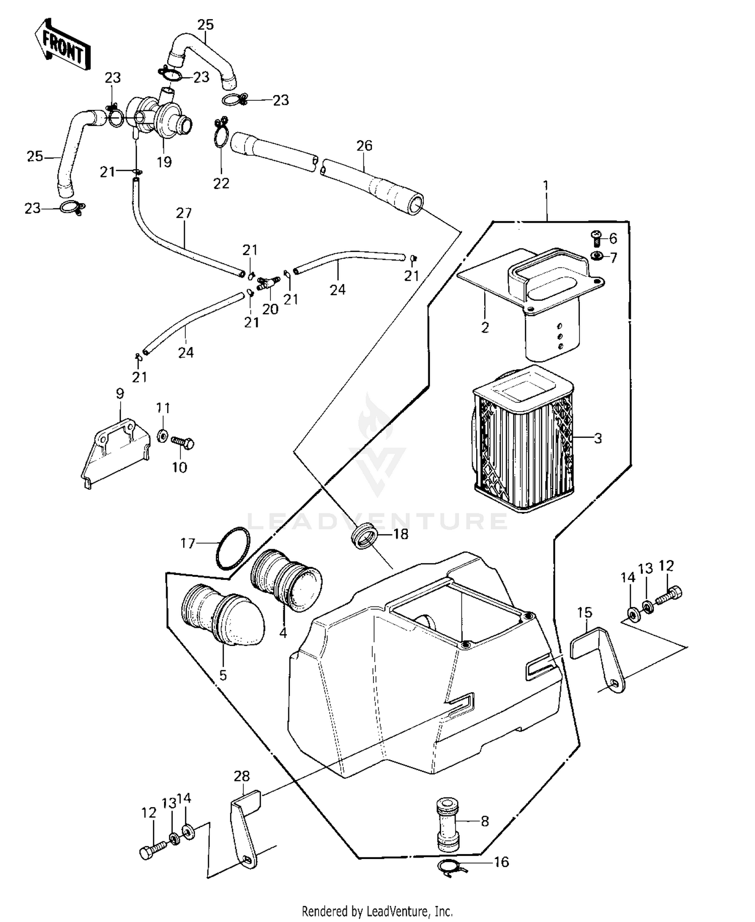 AIR CLEANER ('80-'81 C1/C2)
