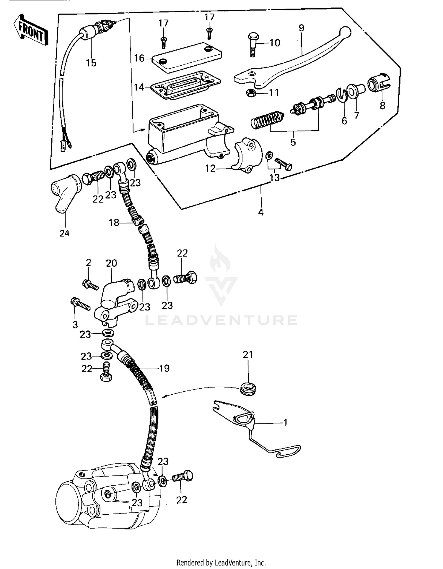 FRONT MASTER CYLINDER ('80 A1)