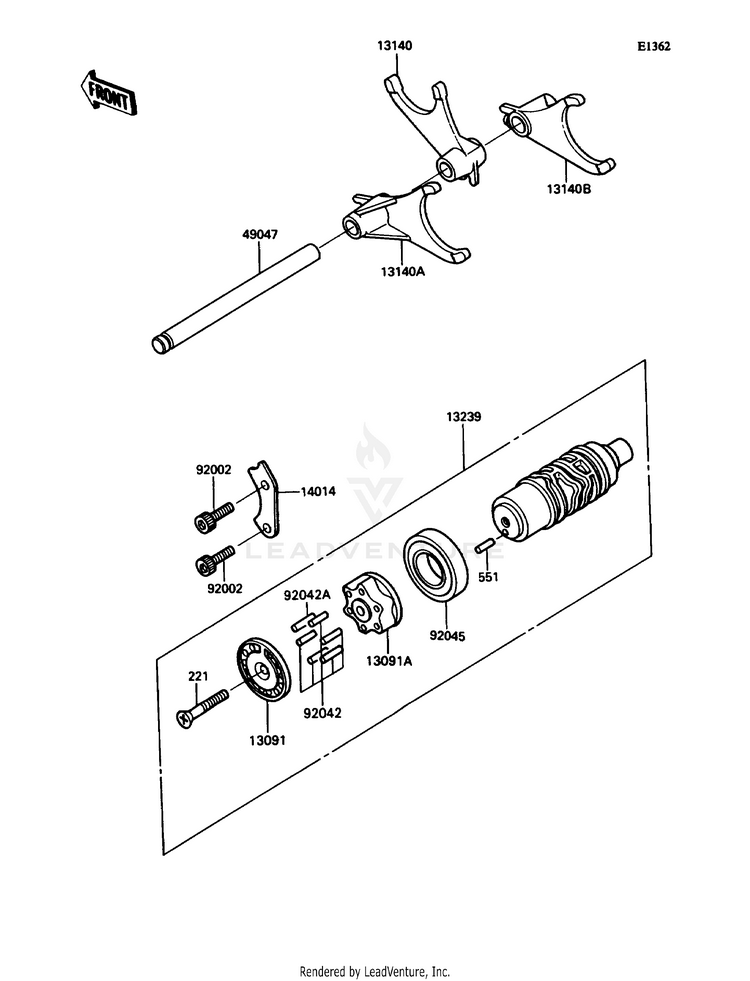 Change Drum/Shift Fork Schematic