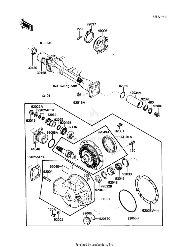 Drive Shaft/Final Gear Schematic