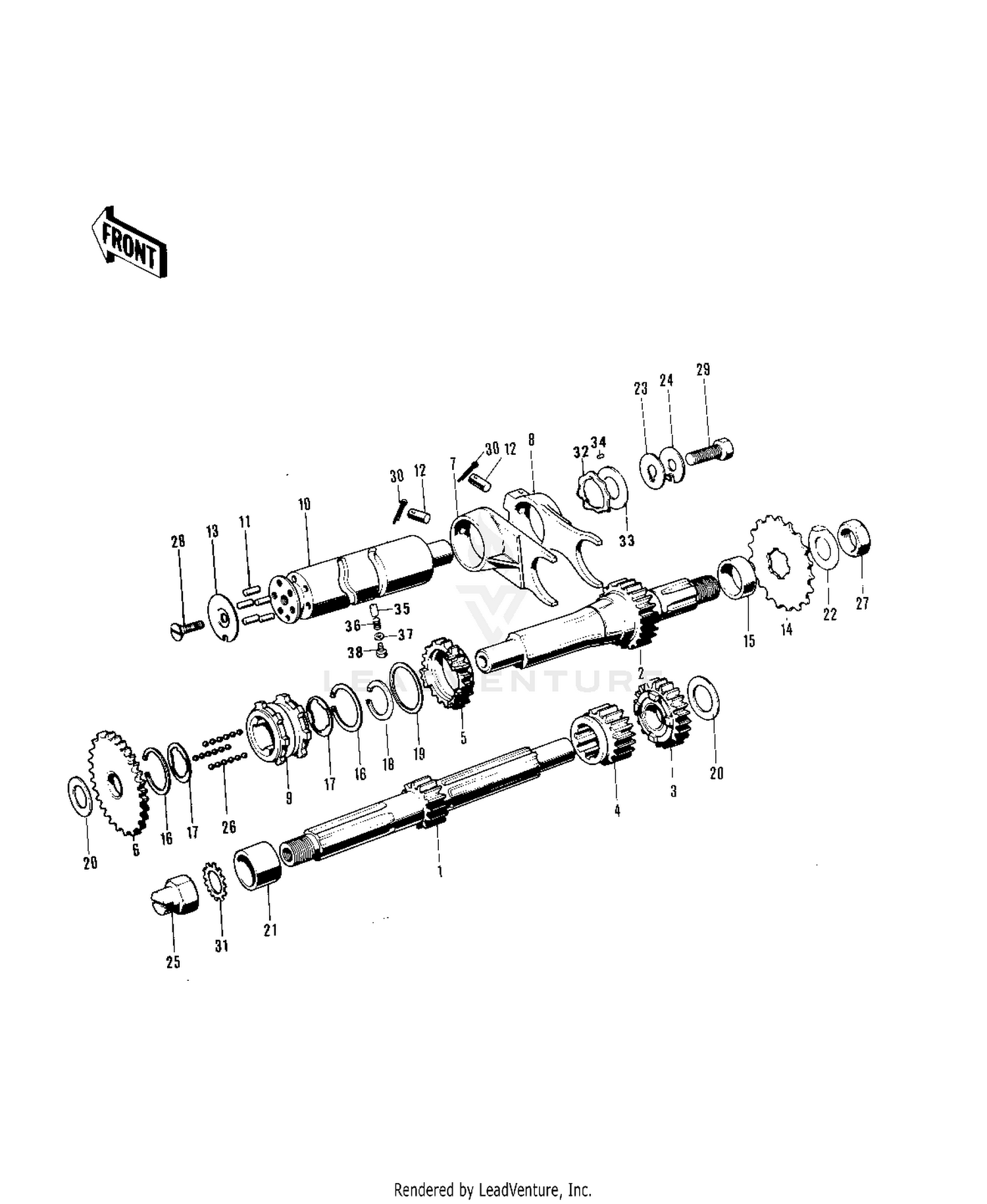 TRANSMISSION/CHANGE DRUM ('76-'80)