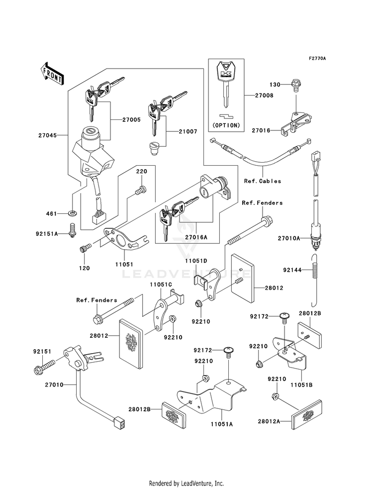 Ignition Switch/Locks/Reflectors Schematic