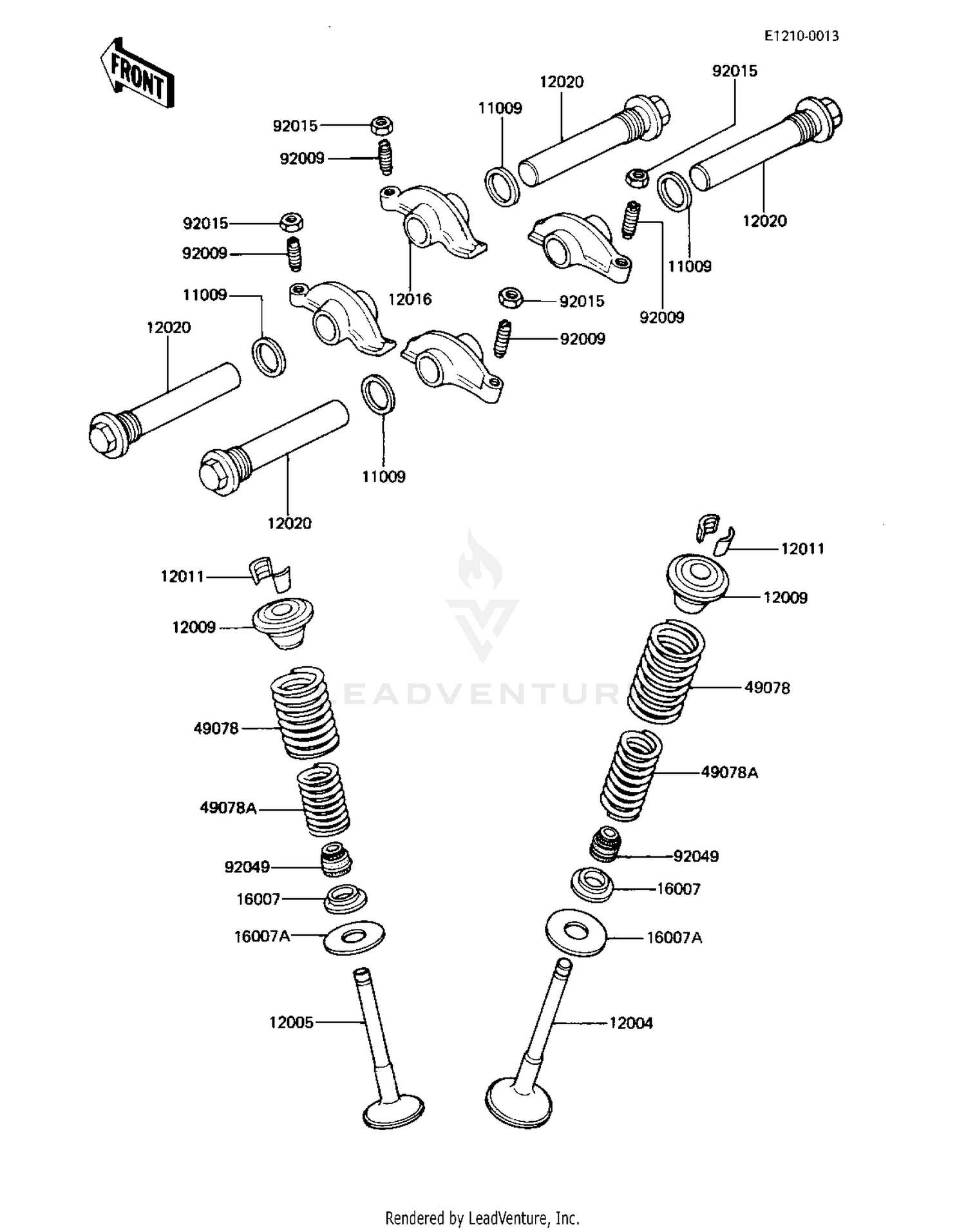 ROCKER ARMS/VALVES (KZ440-A4)