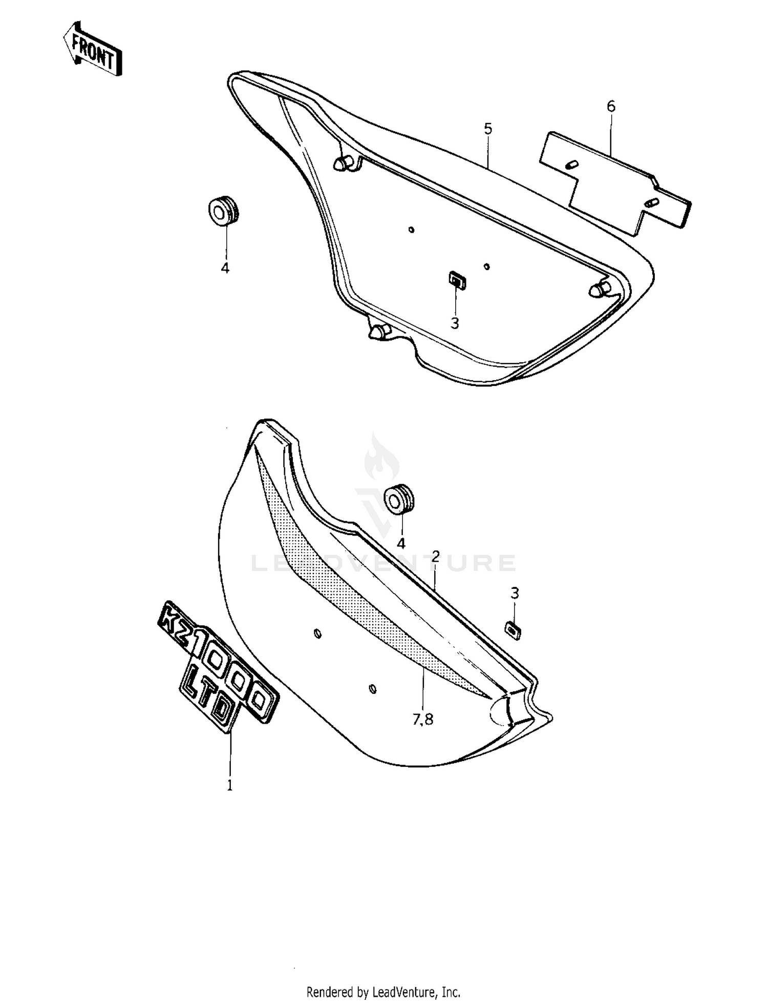 SIDE COVERS (KZ1000-B1)