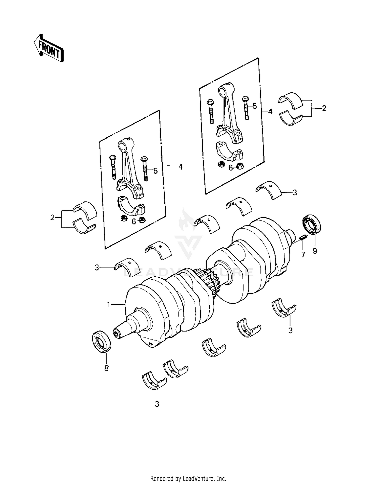 CRANKSHAFT ('80 KZY 50-E1)