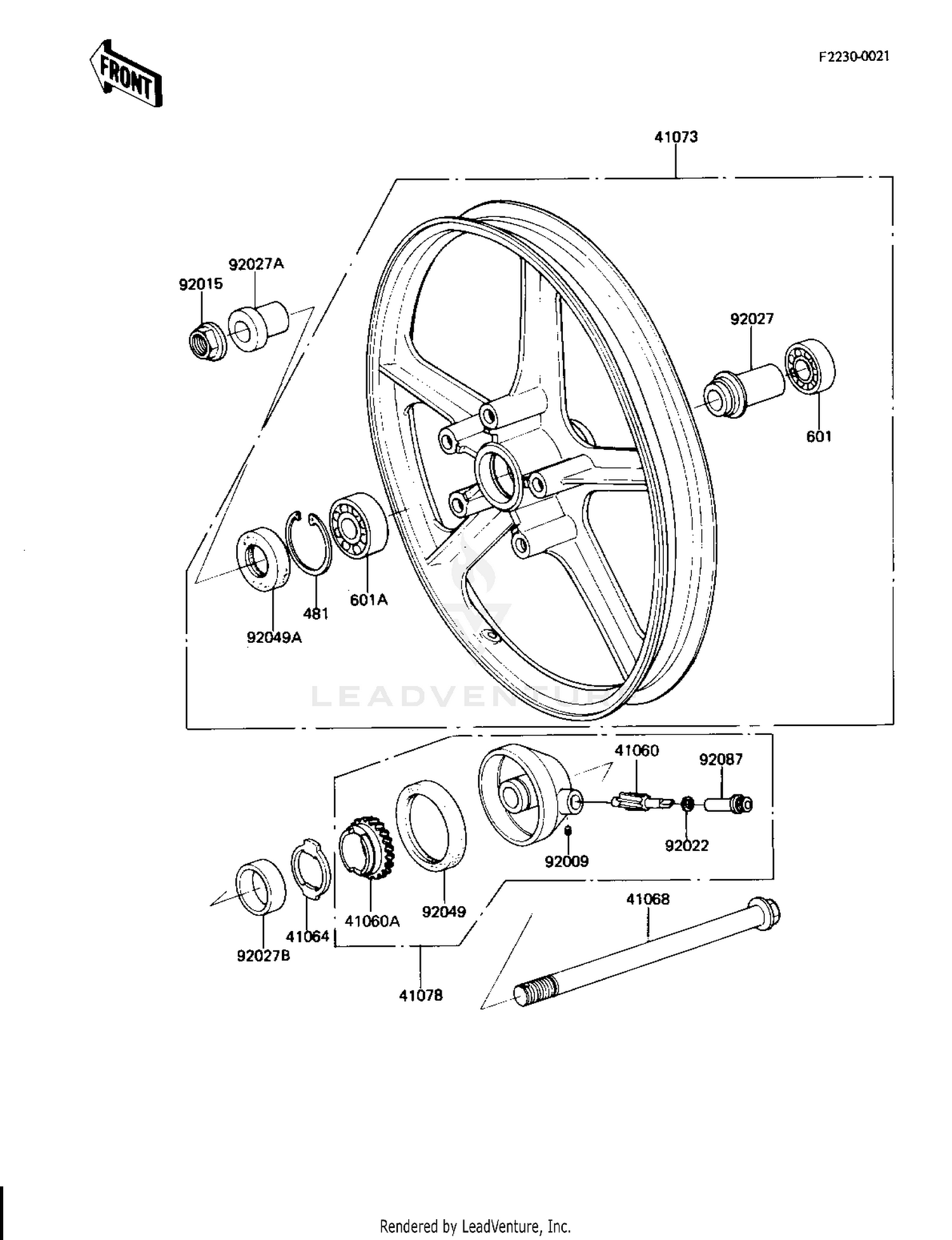 FRONT WHEEL/HUB
