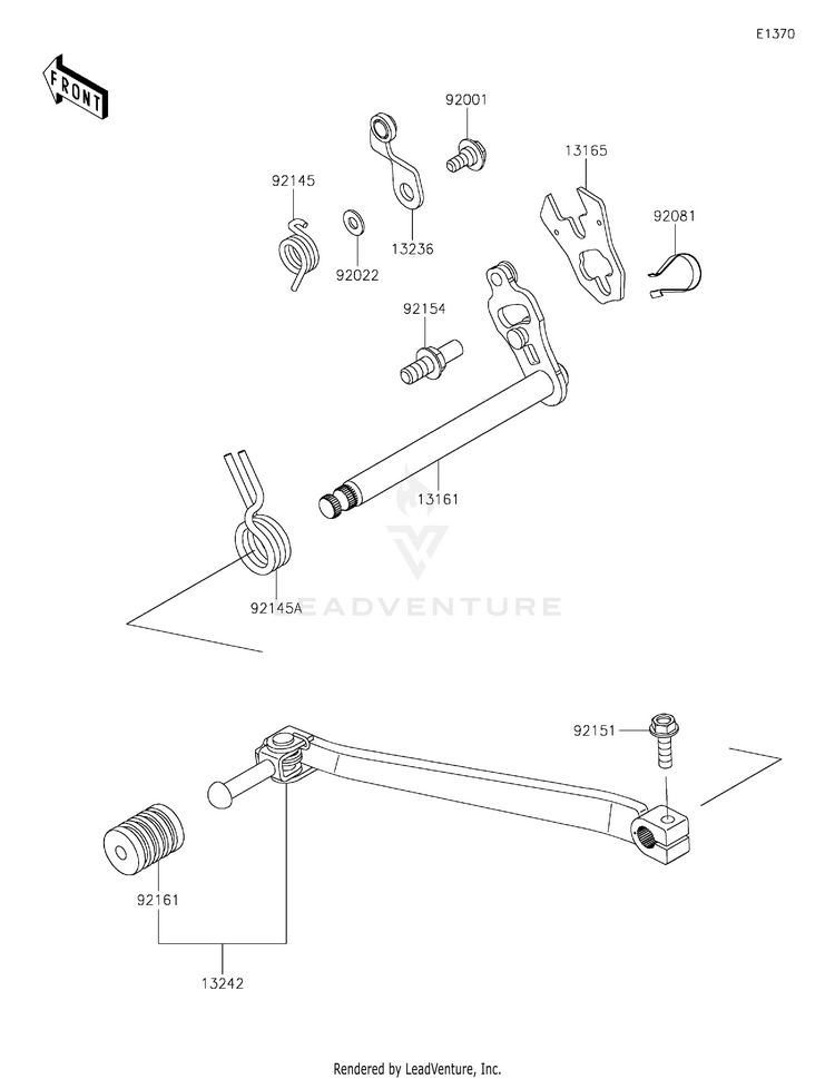 Gear Change Mechanism KL650HNFAL KLR650 Adventure (2022) Schematic