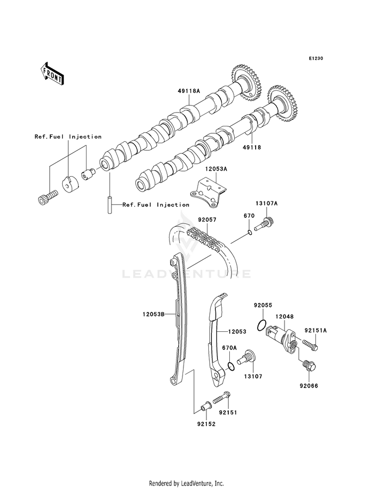 Camshaft(S)/Tensioner Schematic