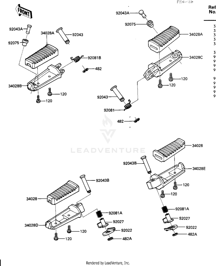 Footrests Schematic