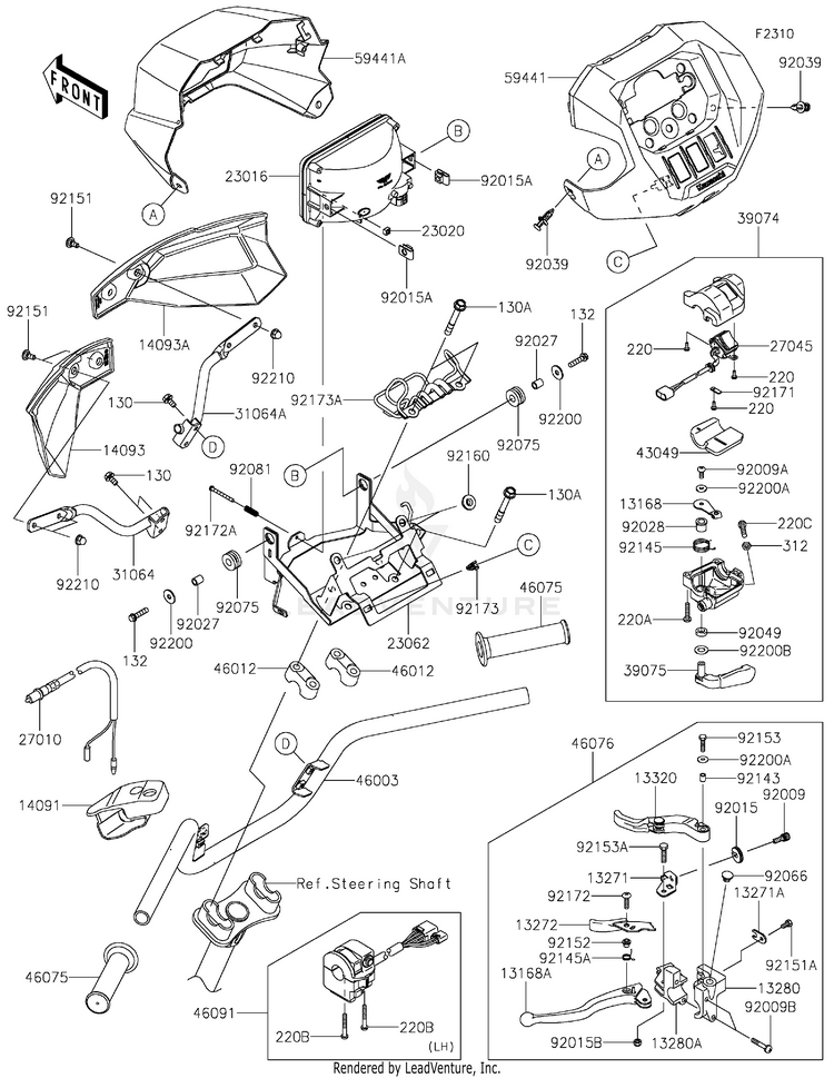 Handlebar 2 KVF750RRFNN Brute Force 750 LE (2024) Schematic