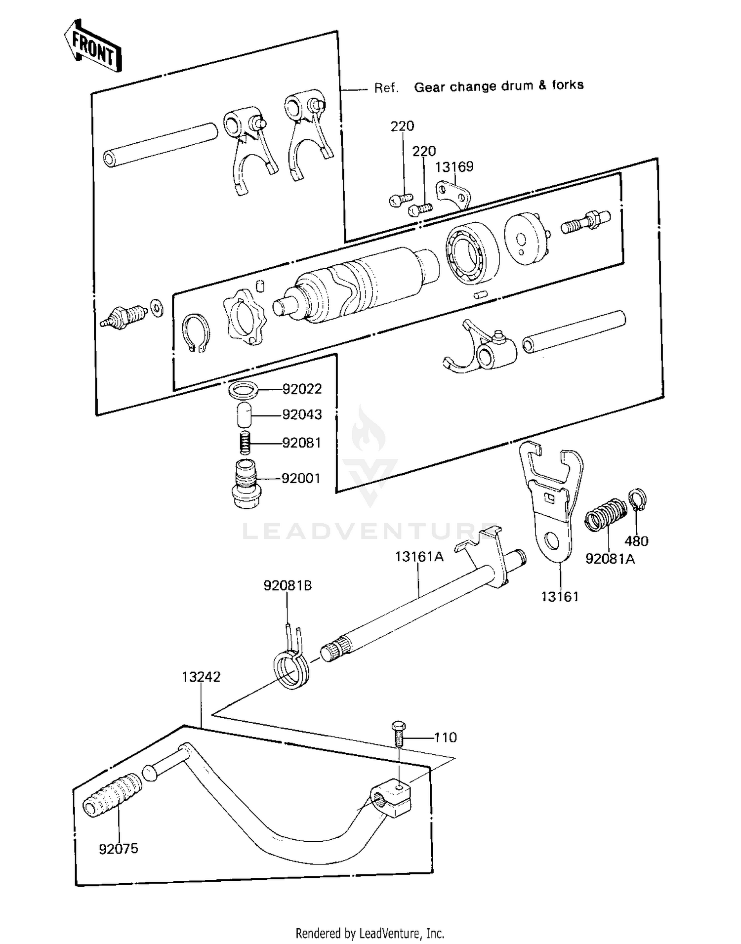 GEAR CHANGE MECHANISM ('81 D2)