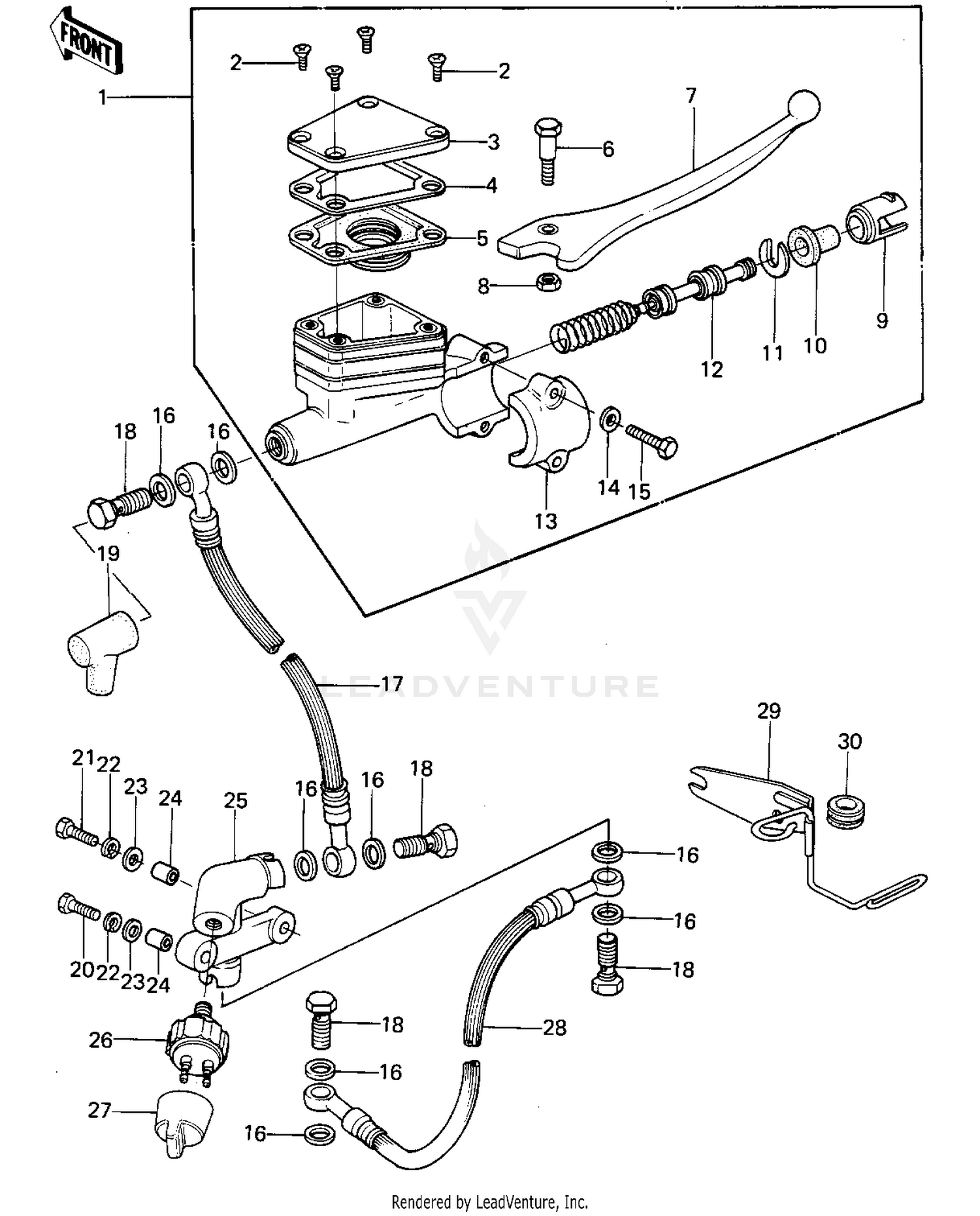 FRONT MASTER CYLINDER (KZ1000-A2/A2A)