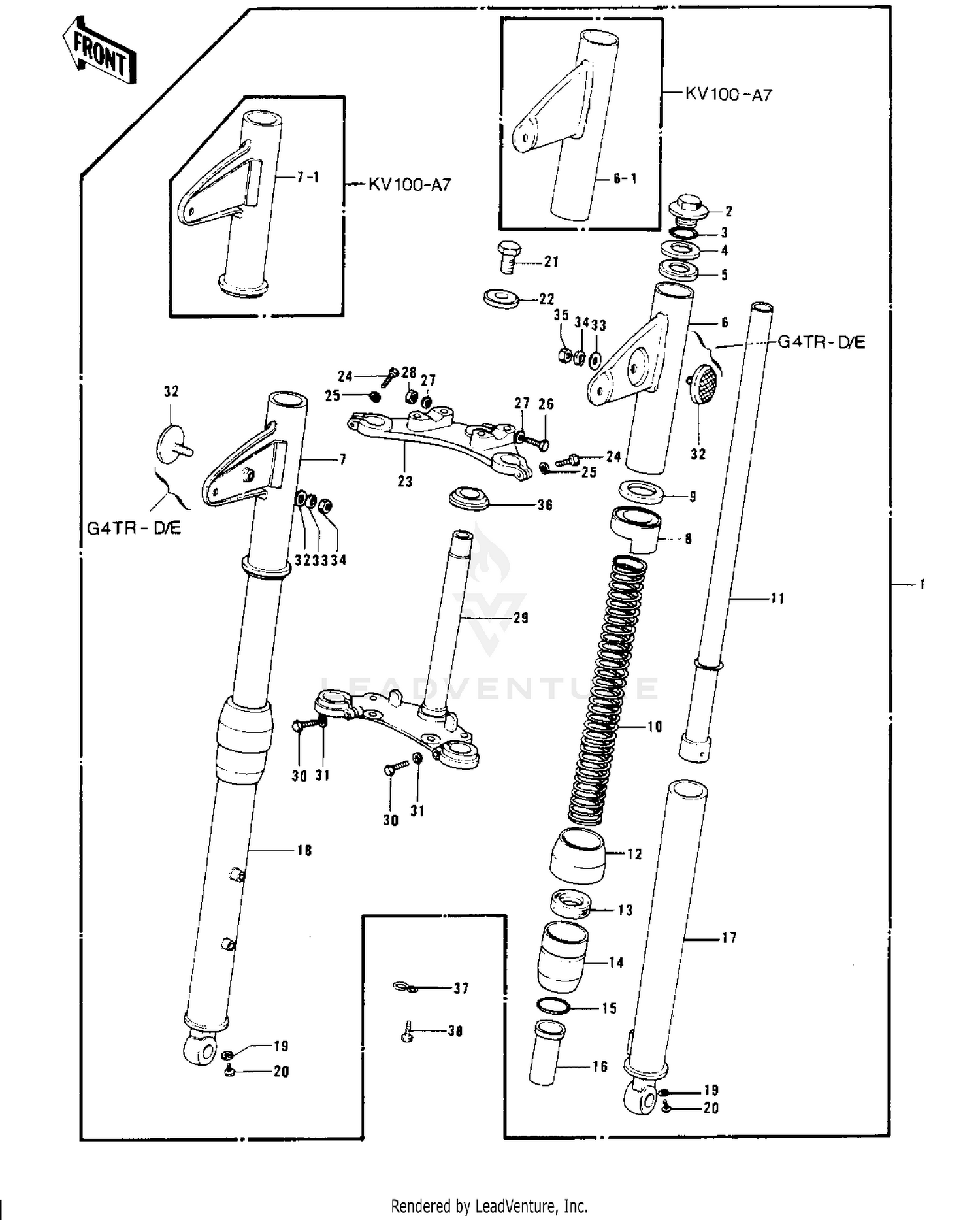 FRONT FORK ('74-'75)