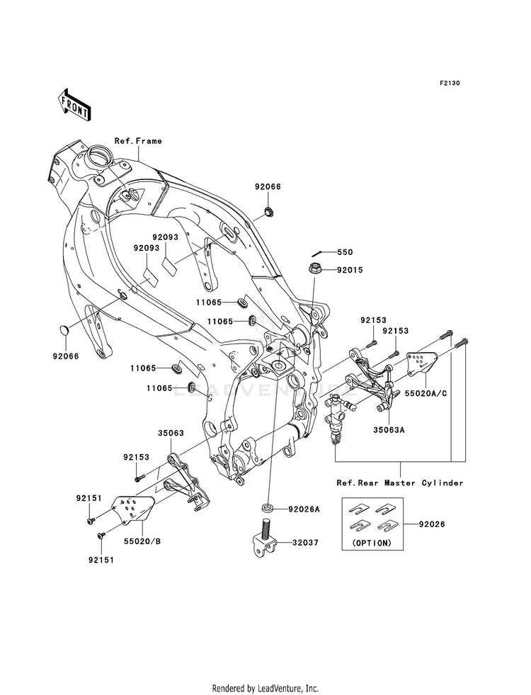 Frame Fittings (Front) Schematic