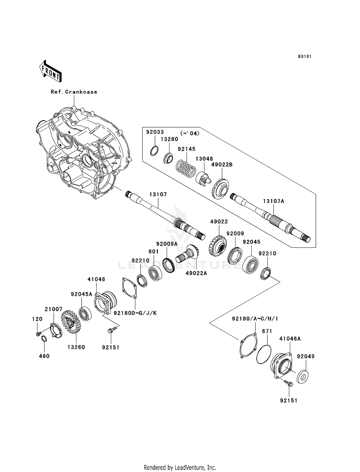 FRONT BEVEL GEAR
