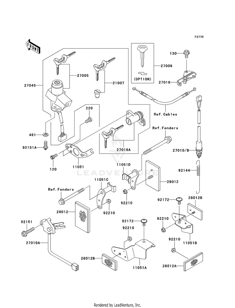 Ignition Switch/Locks/Reflectors Schematic