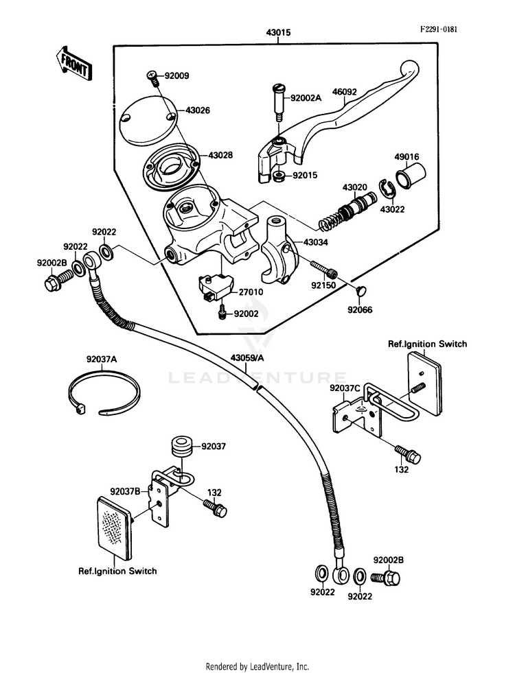 Front Master Cylinder Schematic