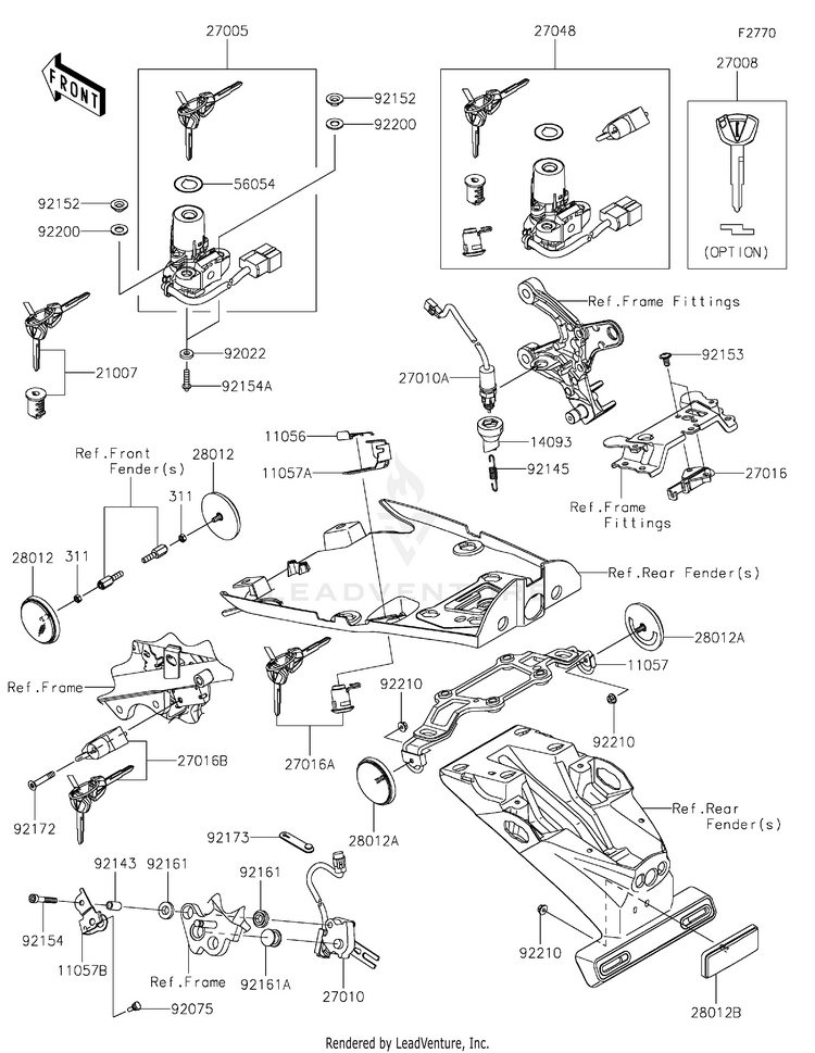 Ignition Switch/Locks/Reflectors Schematic