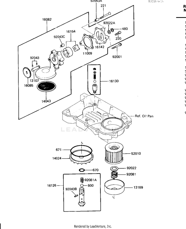 Oil Pump/Oil Filter Schematic