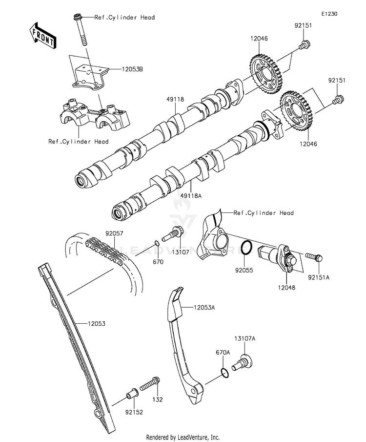 Camshaft(S)/Tensioner Schematic