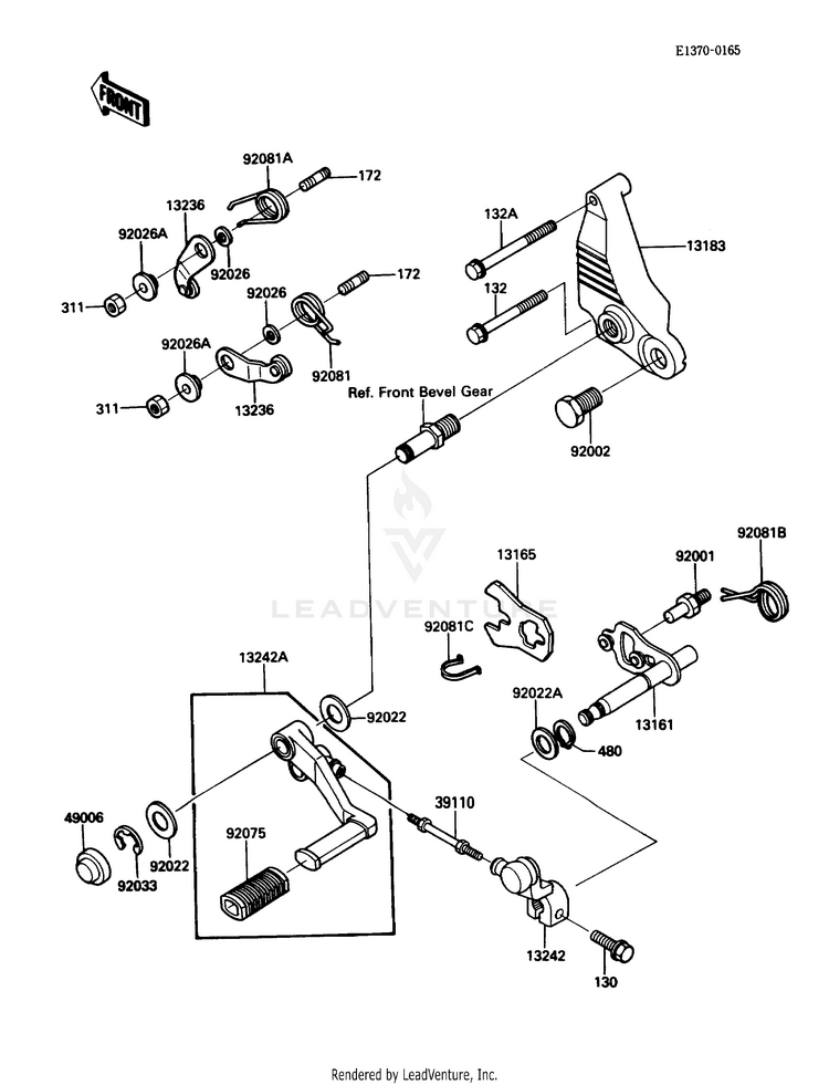 Gear Change Mechanism Schematic