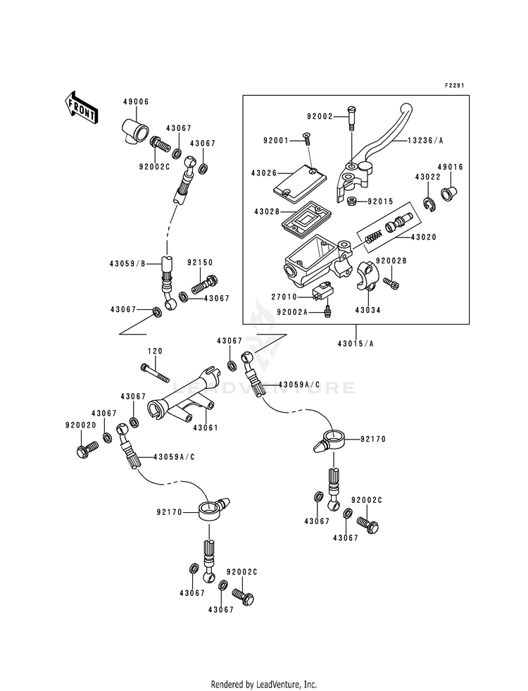 Front Master Cylinder (Zr550-B1/B2) Schematic