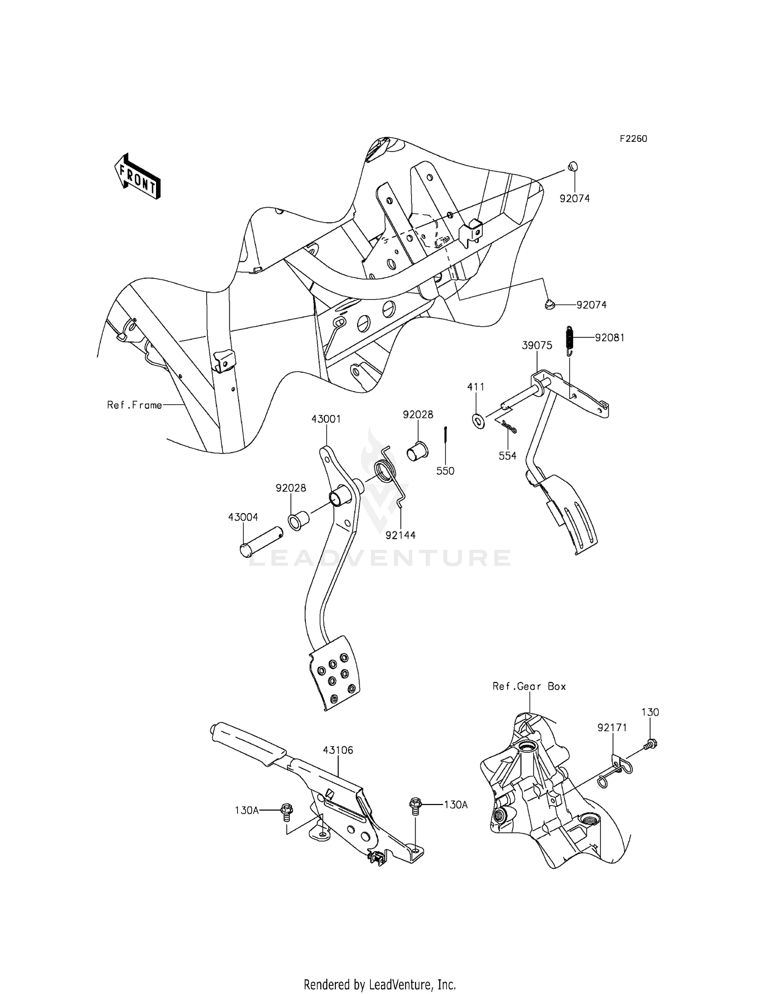 BRAKE PEDAL/THROTTLE LEVER