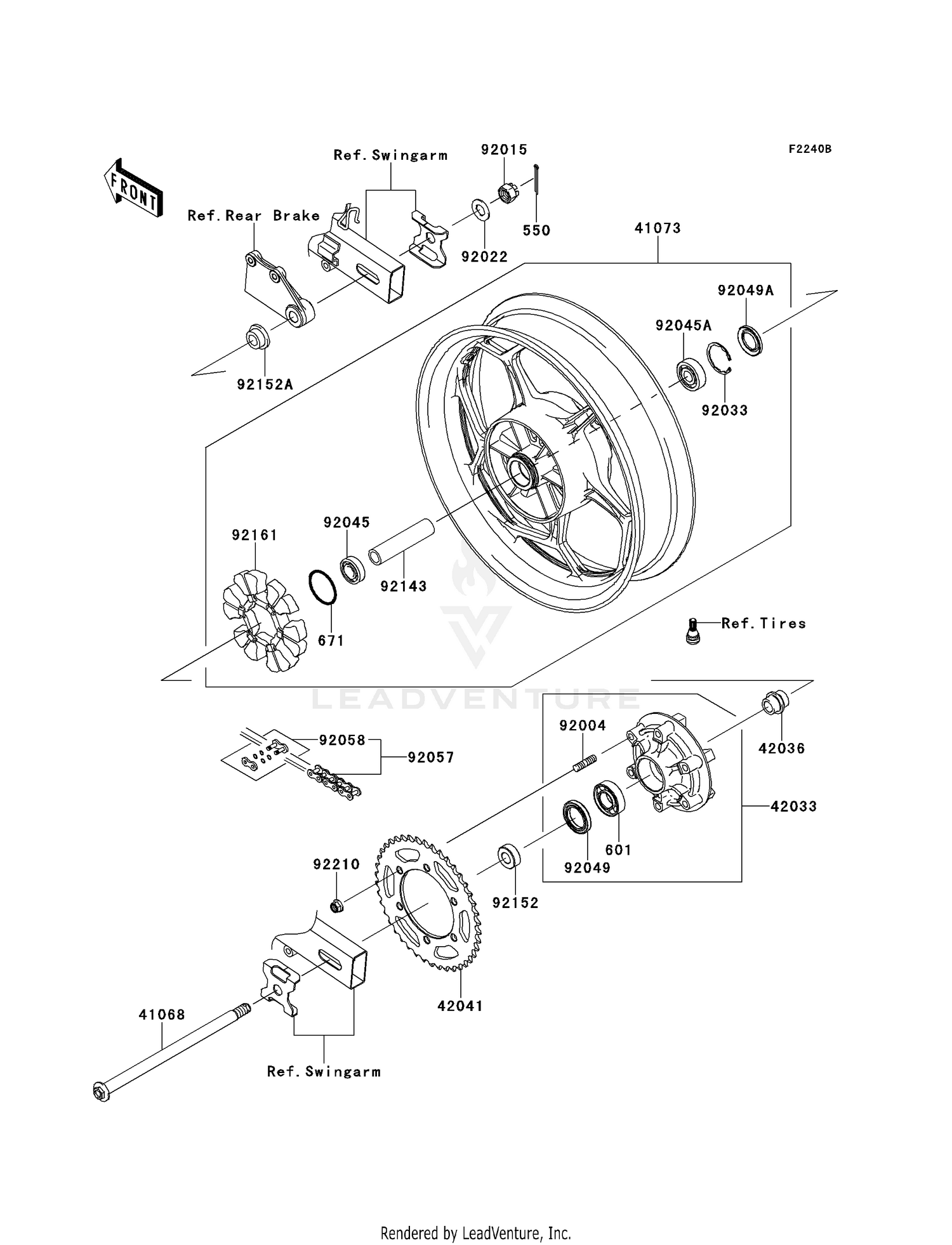 REAR WHEEL/CHAIN (AEF)