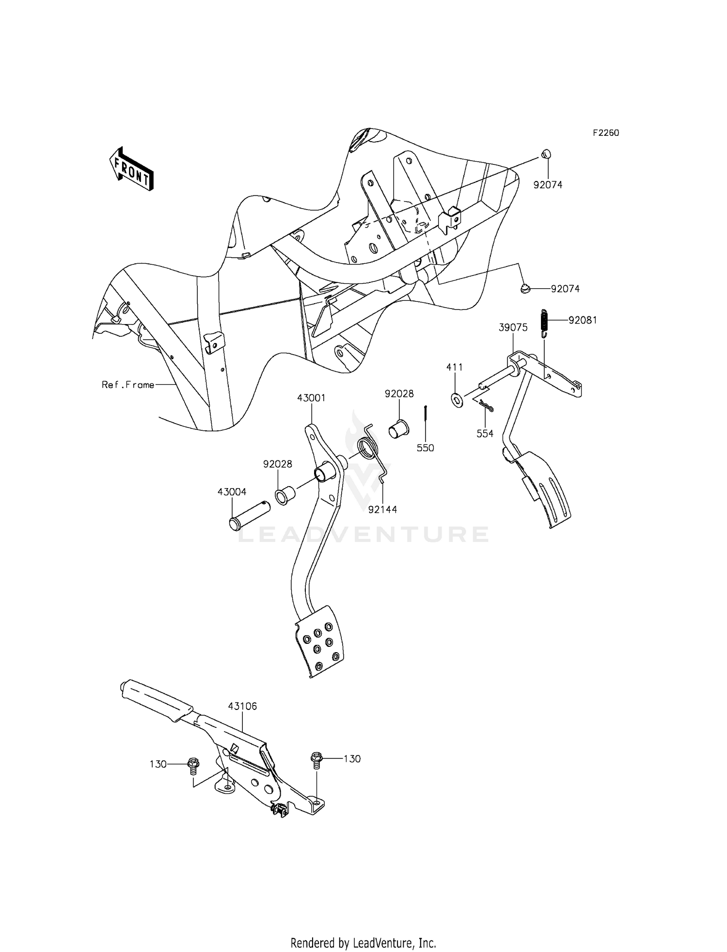 BRAKE PEDAL/THROTTLE LEVER