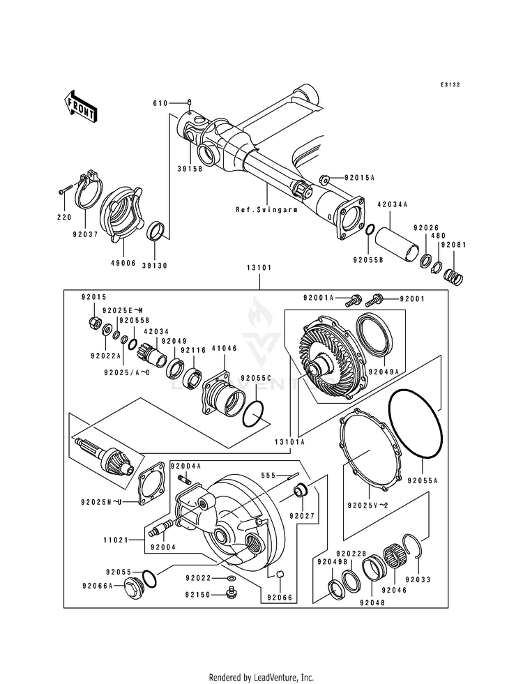 Drive Shaft/Final Gear Schematic
