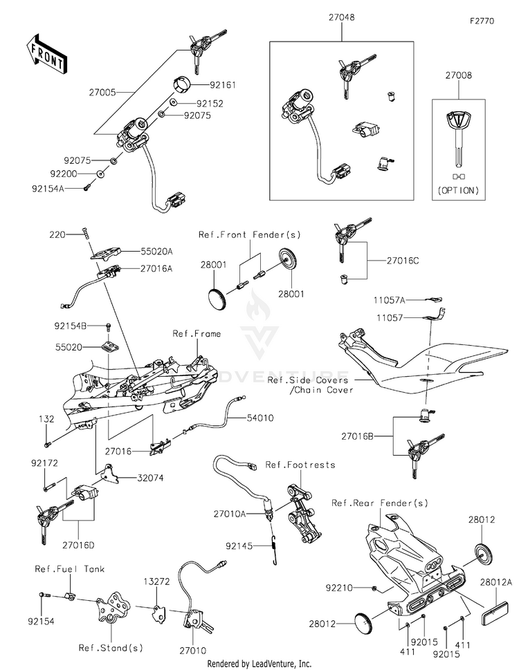 Ignition Switch/Locks/Reflectors Schematic