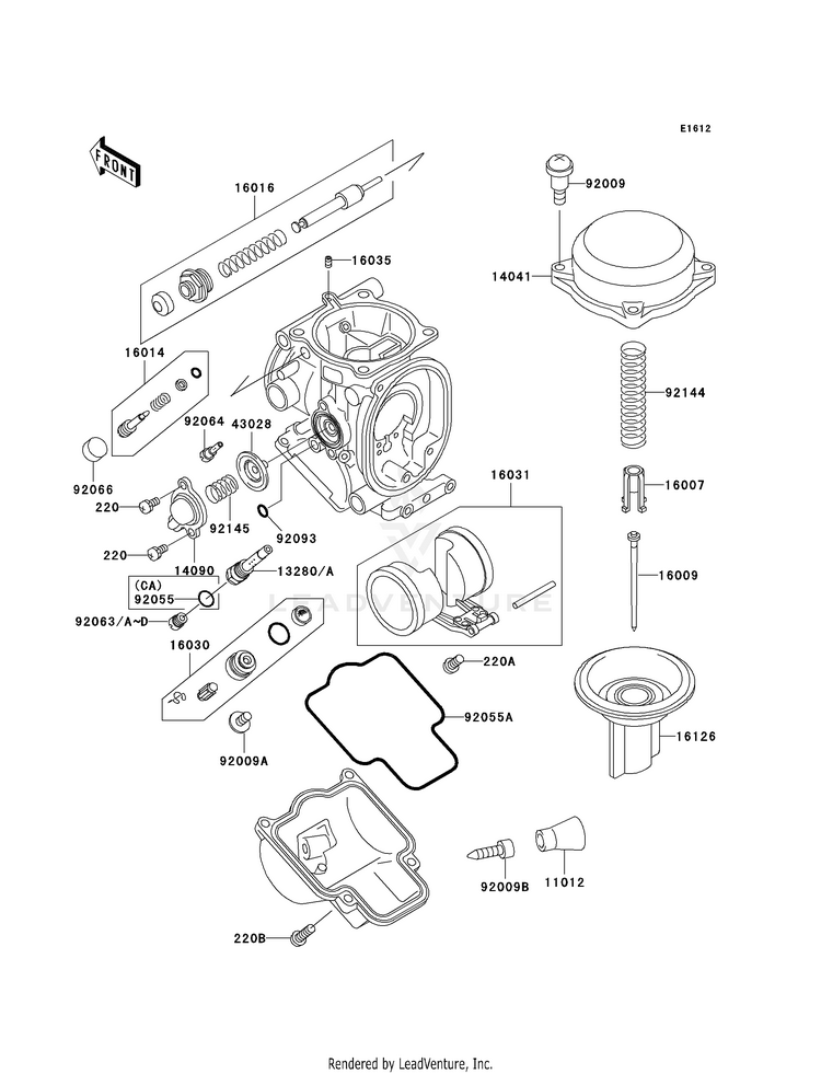Carburetor Parts Schematic