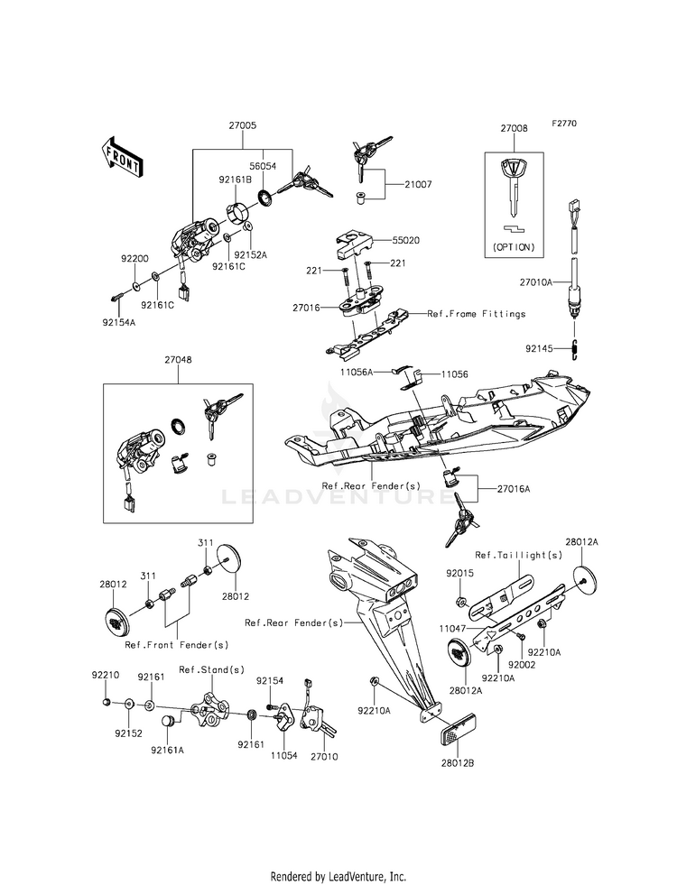 Ignition Switch/Locks/Reflectors Schematic